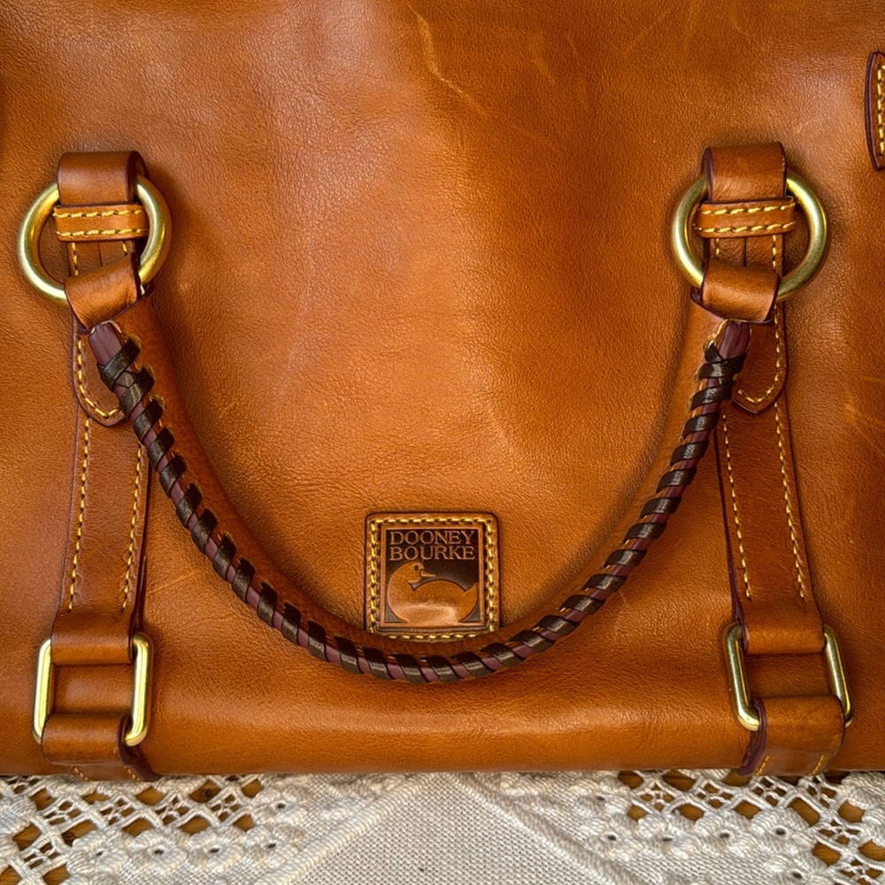 Dooney and Bourke Florentine Tasseled Satchel Handbag - Picture 2 of 13